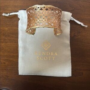 Kendra Scott Gold and Rose Gold Filigree Cuff   Bracelet